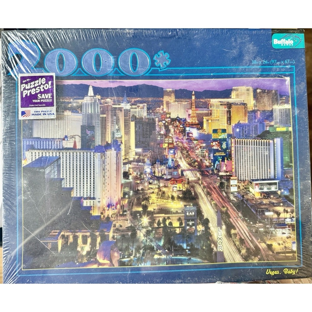 New Buffalo Games Jigsaw Puzzle~ Vegas Baby! ~2000 Pieces Poster ~Factory Sealed